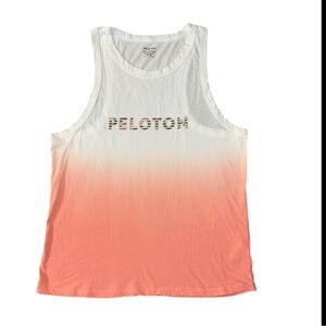Peloton L Tank Top - White and Coral large